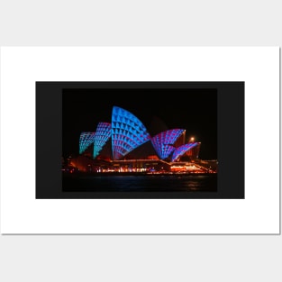 Opera House In Blue & Red Posters and Art